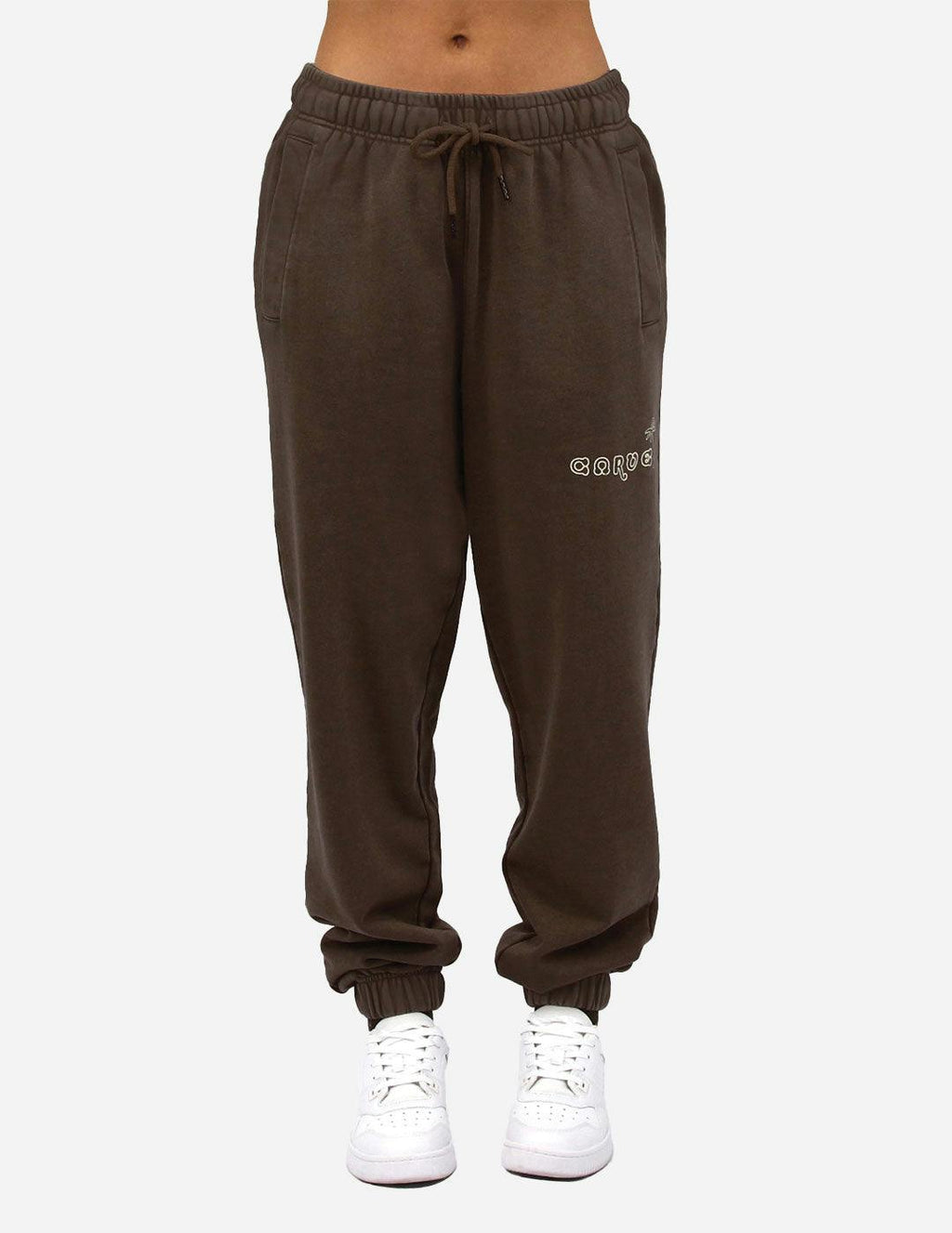 RAES - Women’s Track Pant Elastic Hem French Terry - Chocolate