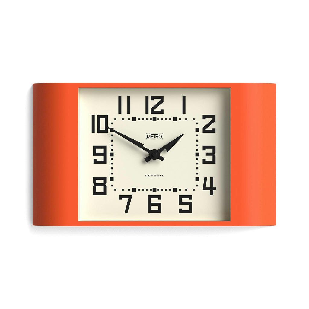 Newgate Metro Wall Clock-Pumpkin Orange
