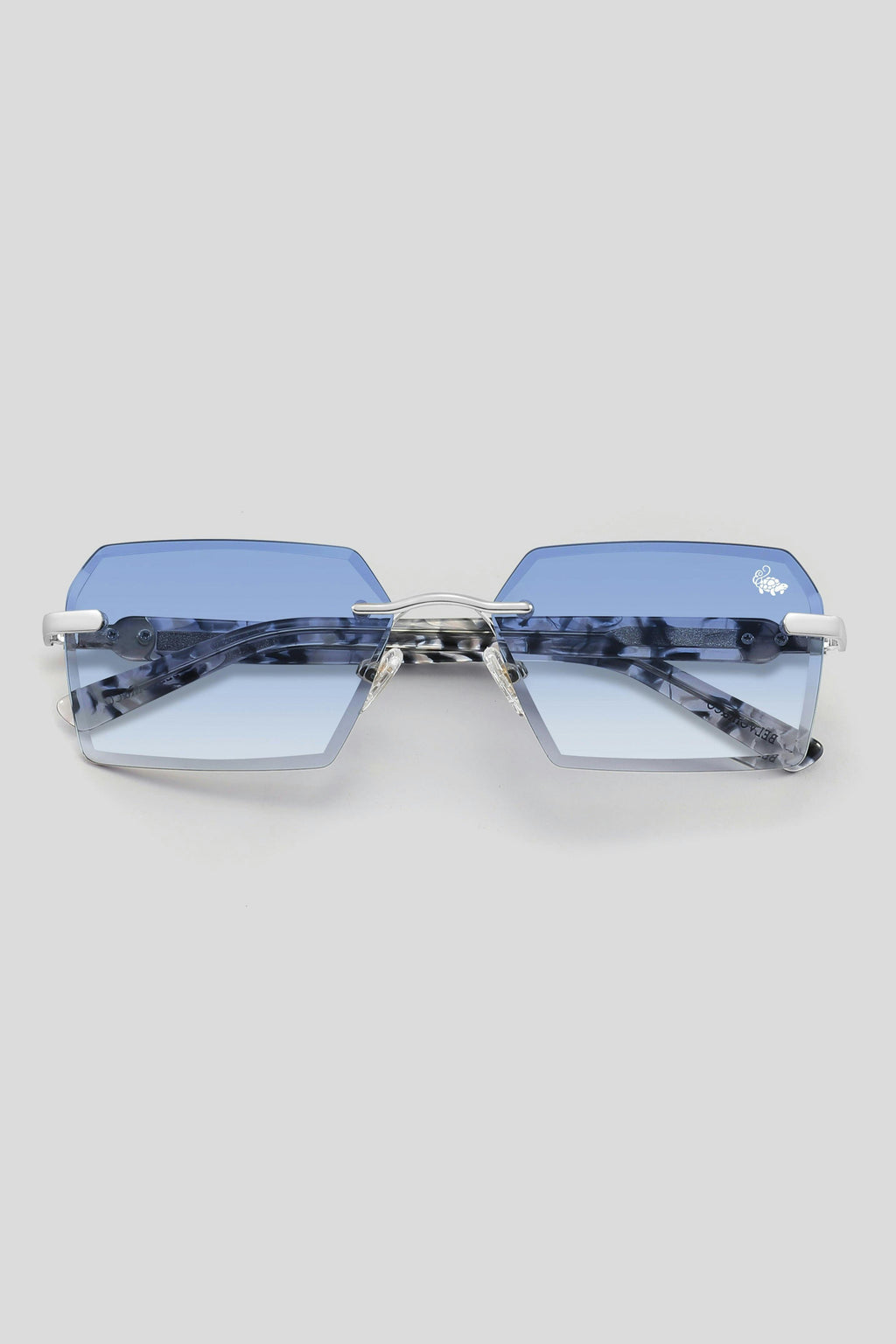 Kennedy White Marble Silver | Blue