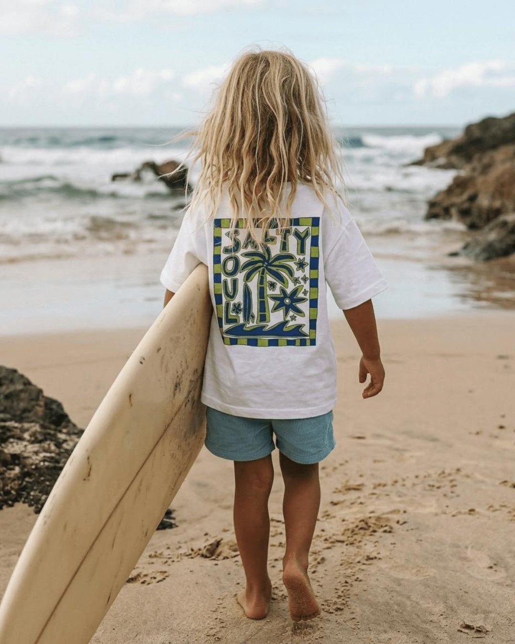 Salty Soul Kids White Tshirt
