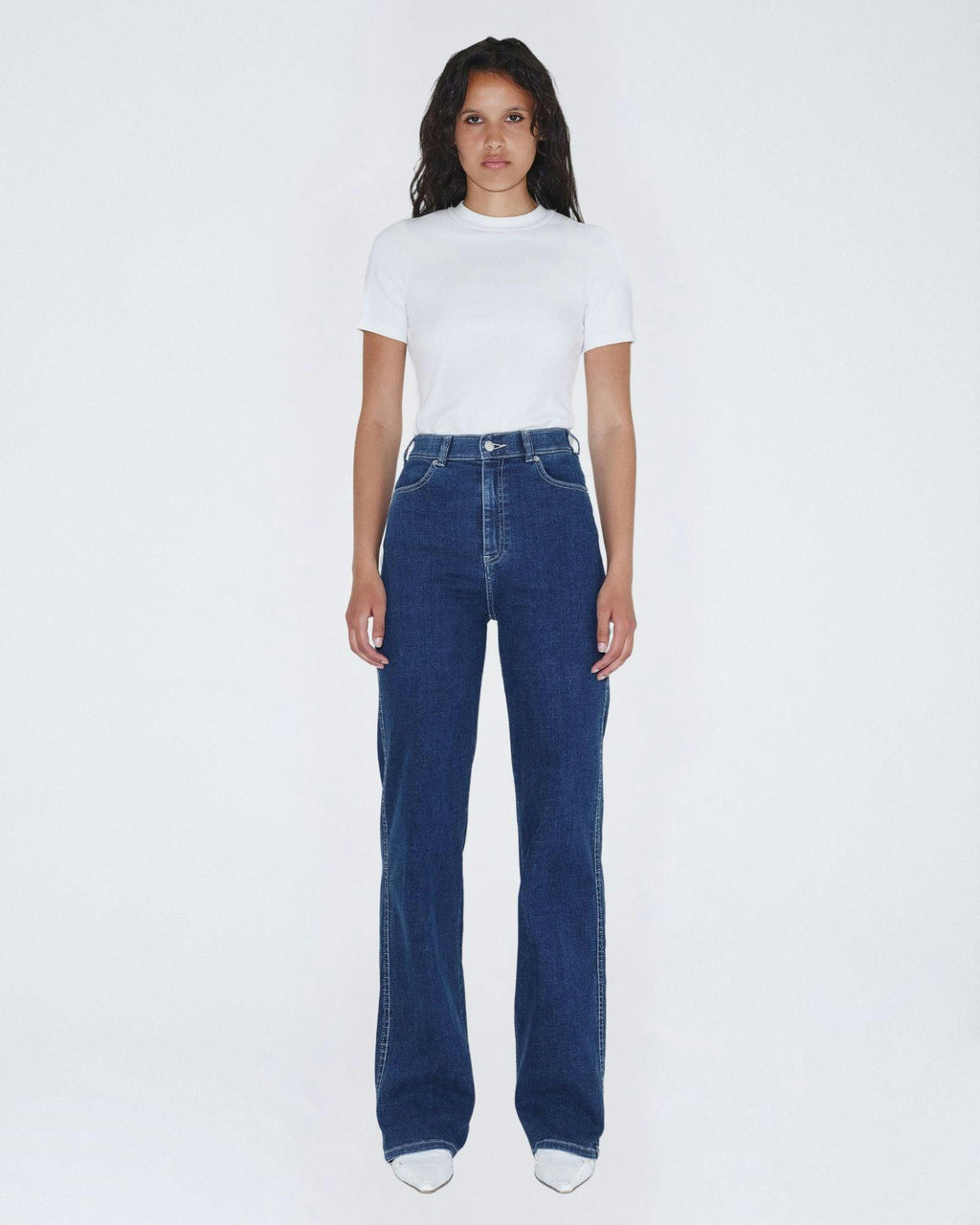 Moxy High Straight Jeans - Vale Dark Plain Contrast