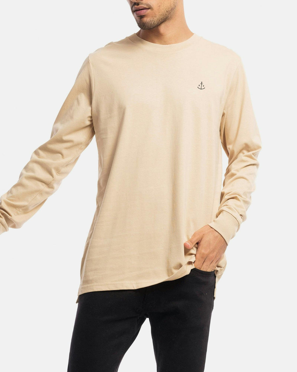 Stock & Co Anchor Embroidery Long Sleeve Tee
