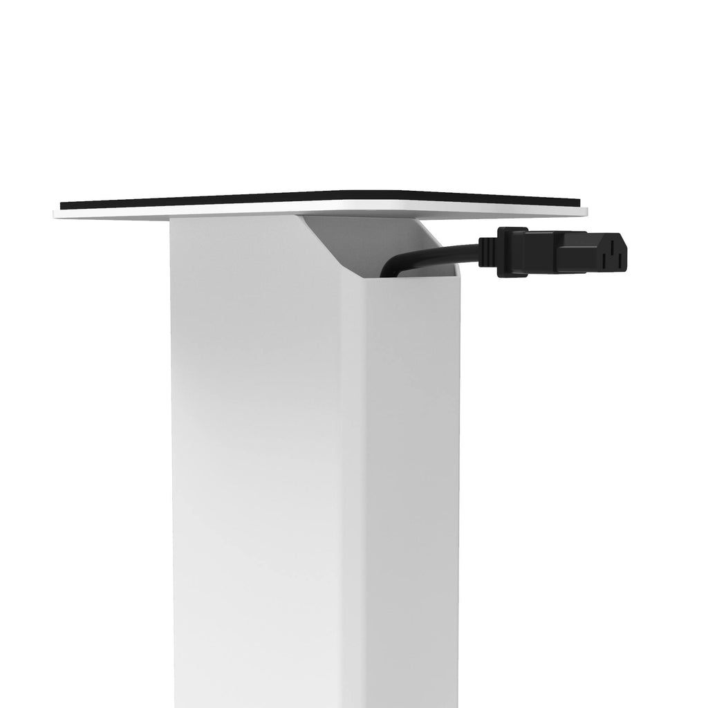Kanto SX26W 26" Tall Fillable Speaker Stands with Isolation Feet - Pair, White