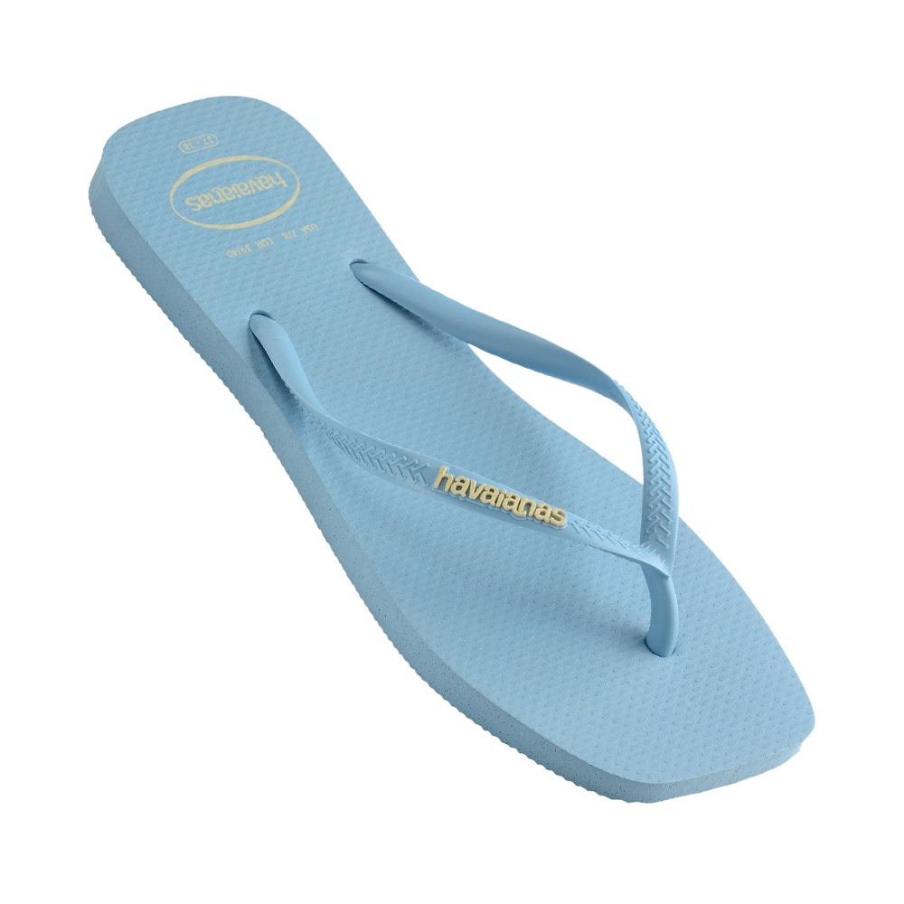 Slim Square Toe Logo Thongs
