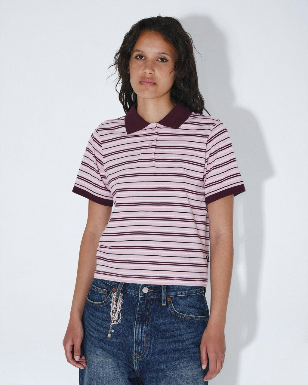 Jade Polo - Pink Stripe