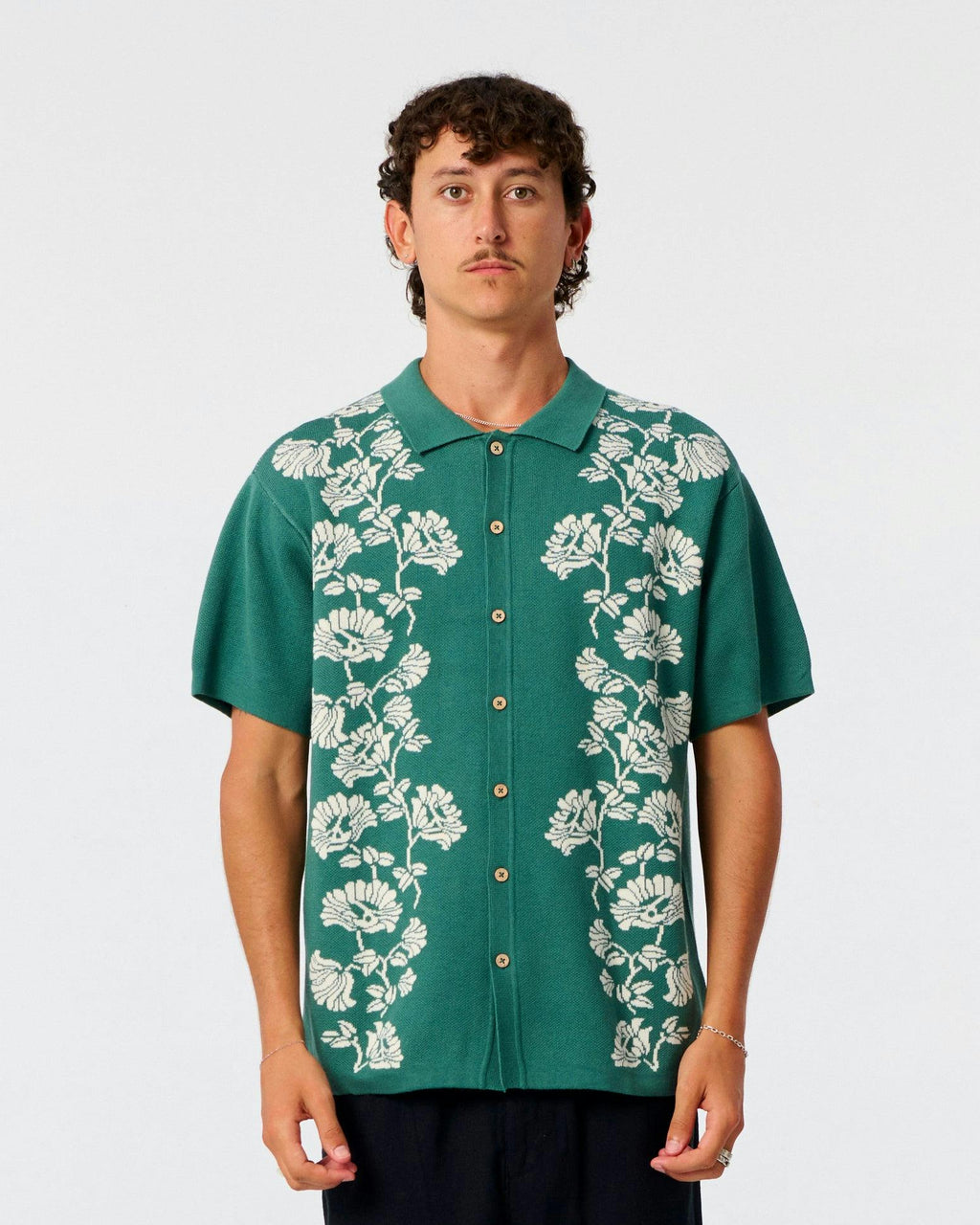Peace Flower Knit - Dusty Green