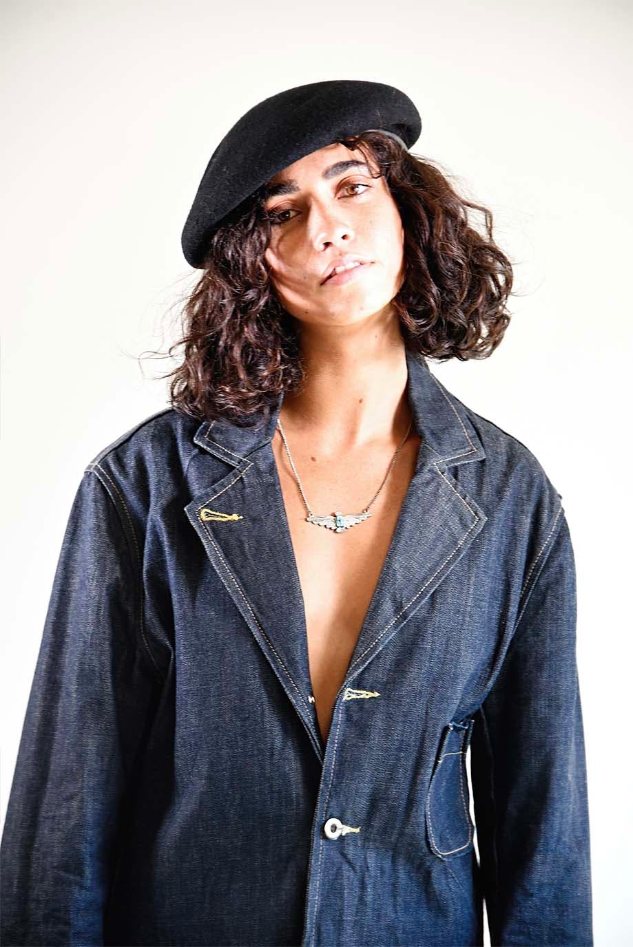 The Château Beret – Black Wool French Artist Hat