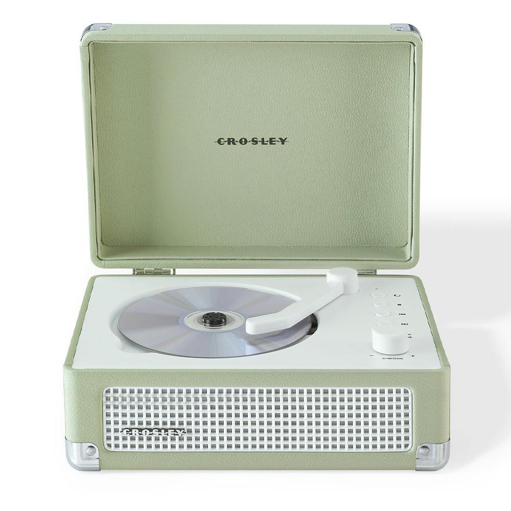 Crosley Cruiser Portable Retro CD Player with Stereo Bluetooth Speakers, FM Radio - Mint