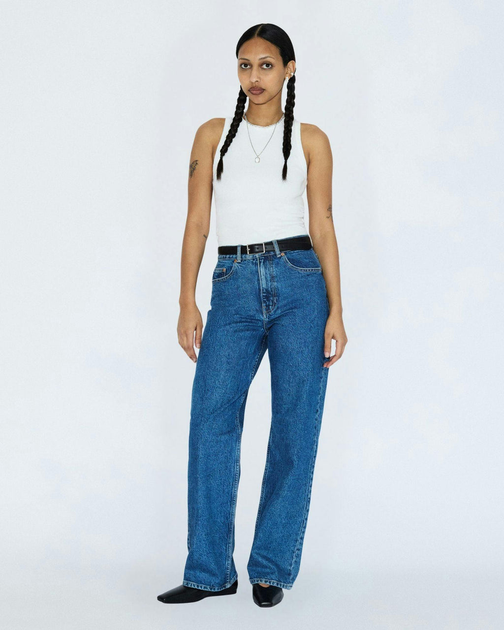 Echo High Straight Jeans - Bay Mid Retro