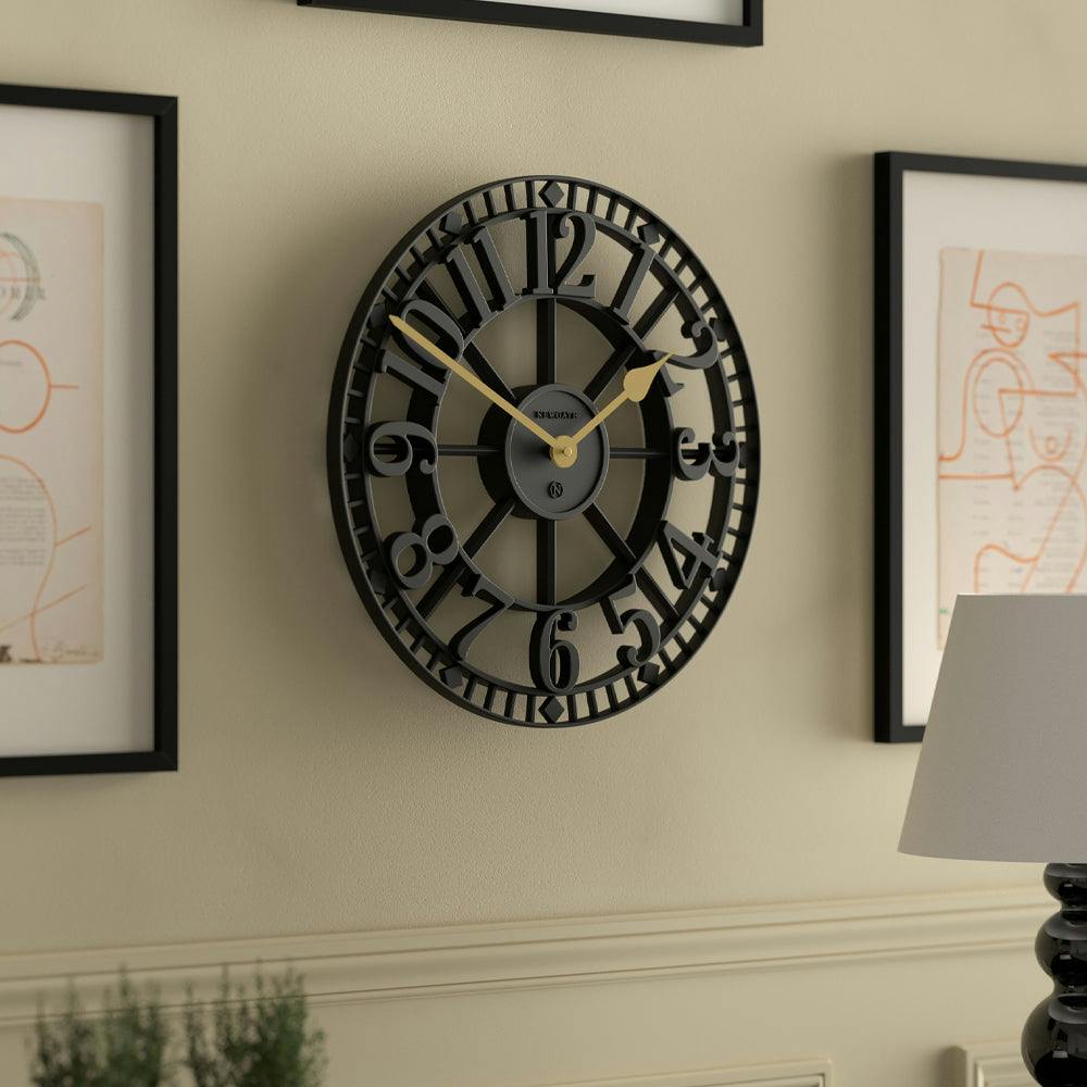 Newgate Warehouse Wall Clock-Black