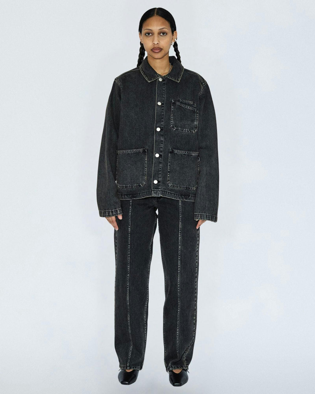 Evon Worker Jacket - Aged Black
