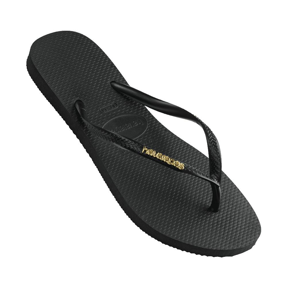 Slim Metal Logo Thongs