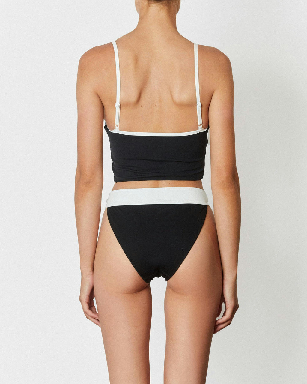 THE CONTOUR BIKINI PANT - BLACK & WHITE
