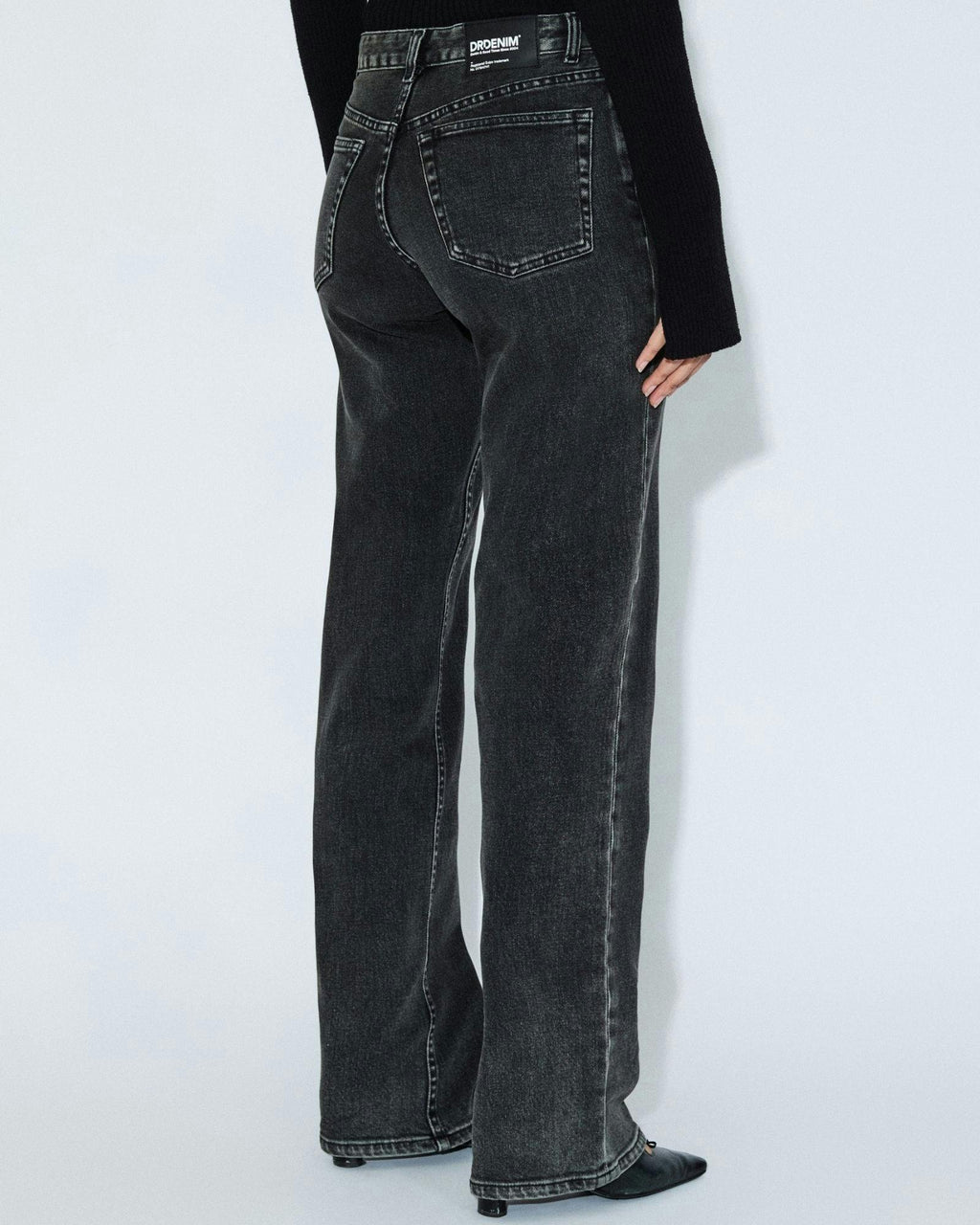 Addy Mid Straight Jeans TALL - Tar Aged Black
