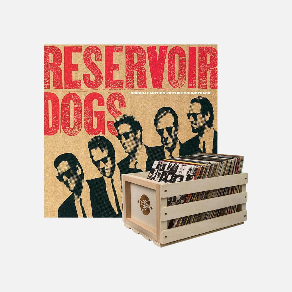 Crosley Record Storage Crate &  Soundtrack Reservoir Dogs - Vinyl Album Bundle