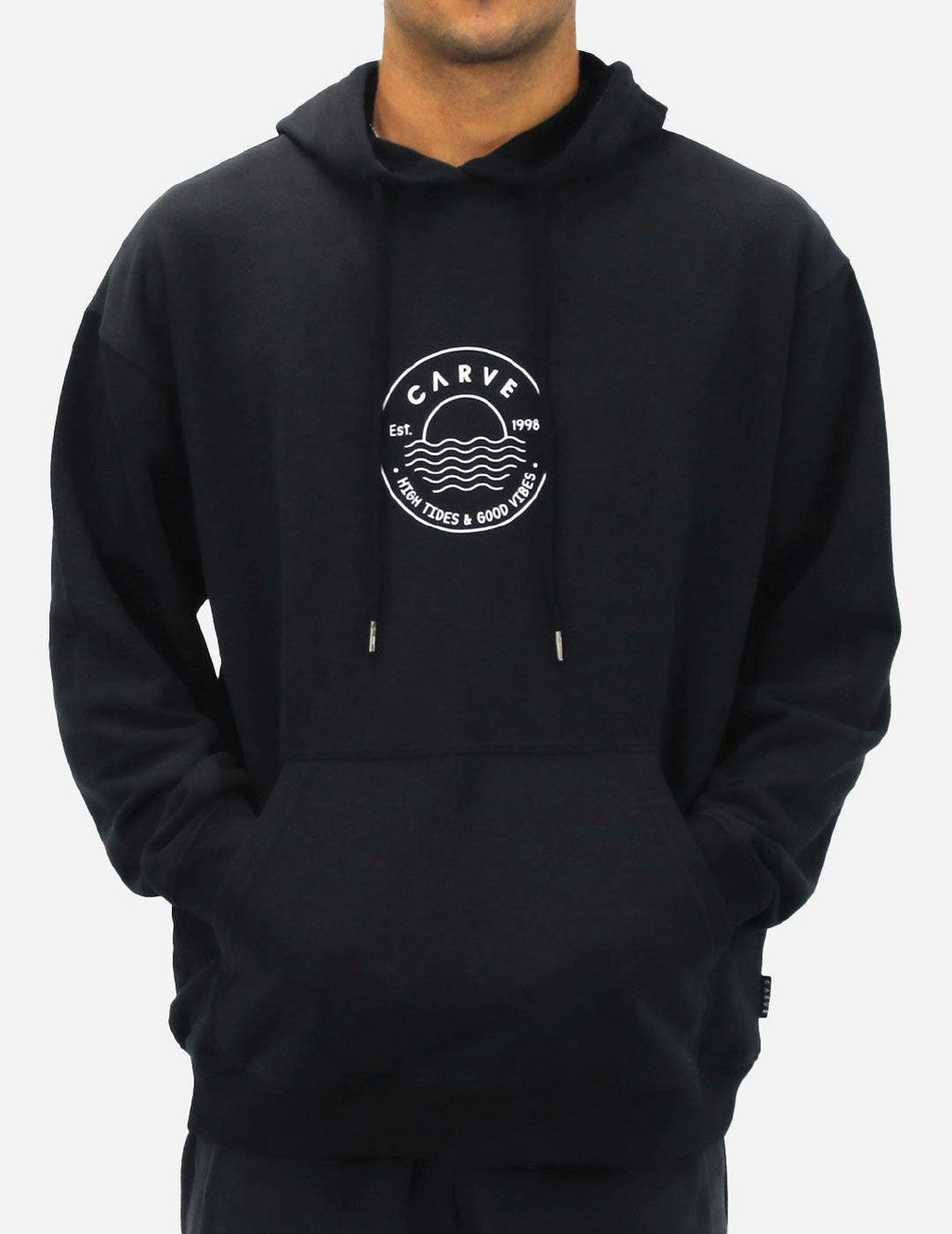 RIPTIDE - Men’s Pullover Hoodie French Terry - Black