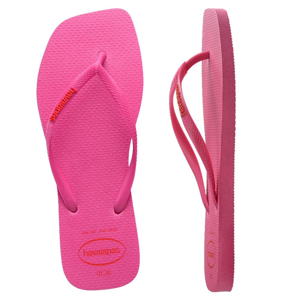 Slim Square Toe Logo Thongs