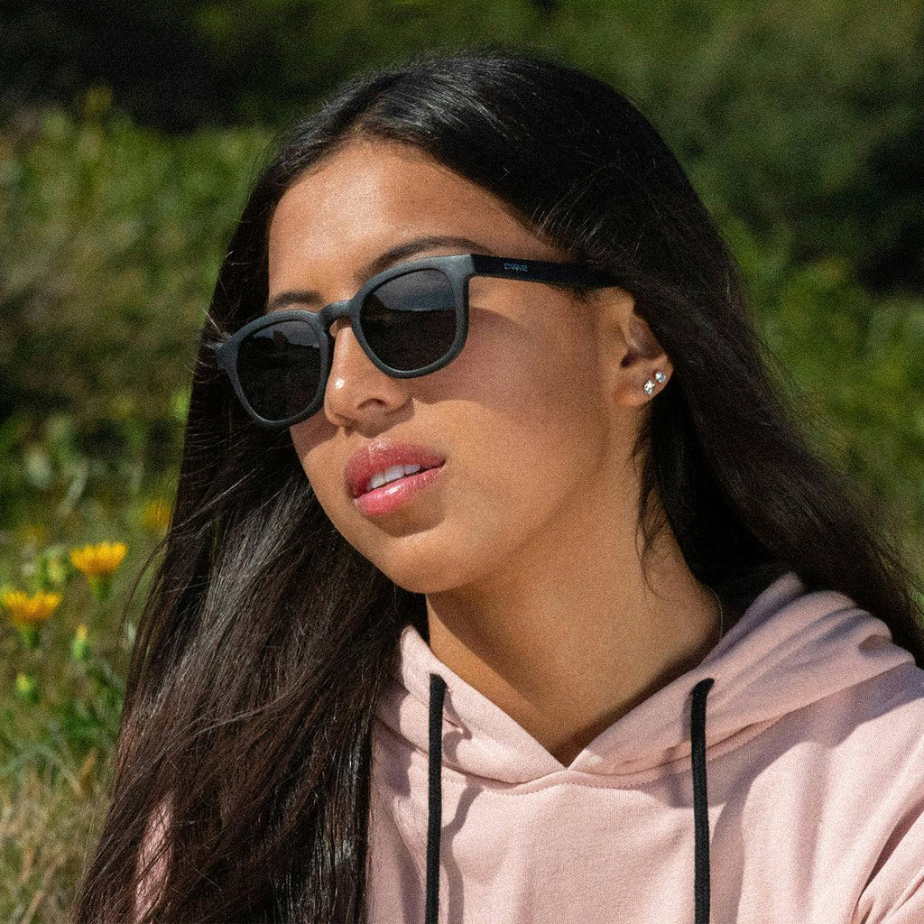 Havana - Polarized Matt Black Frame Recycled Sunglasses