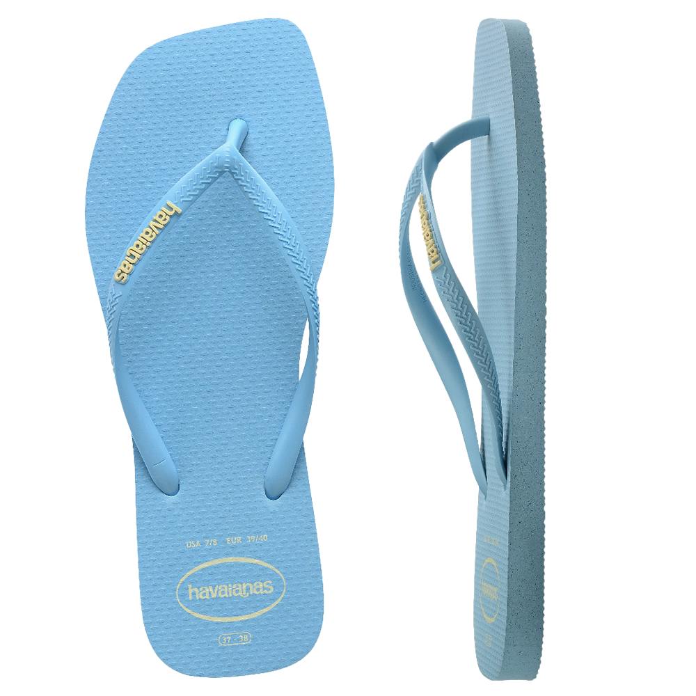 Slim Square Toe Logo Thongs