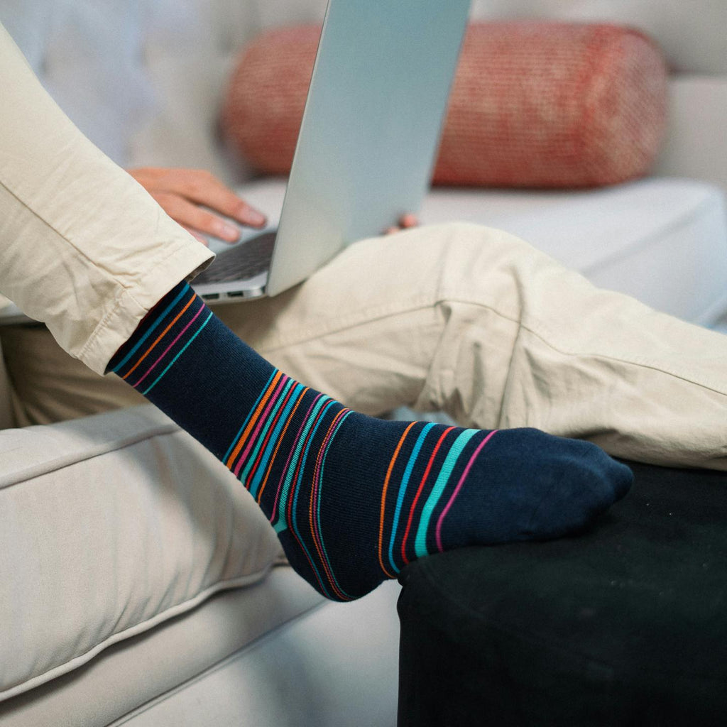 Navy Retro Stripes