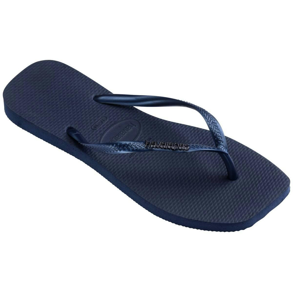 Slim Square Metal Logo Thongs