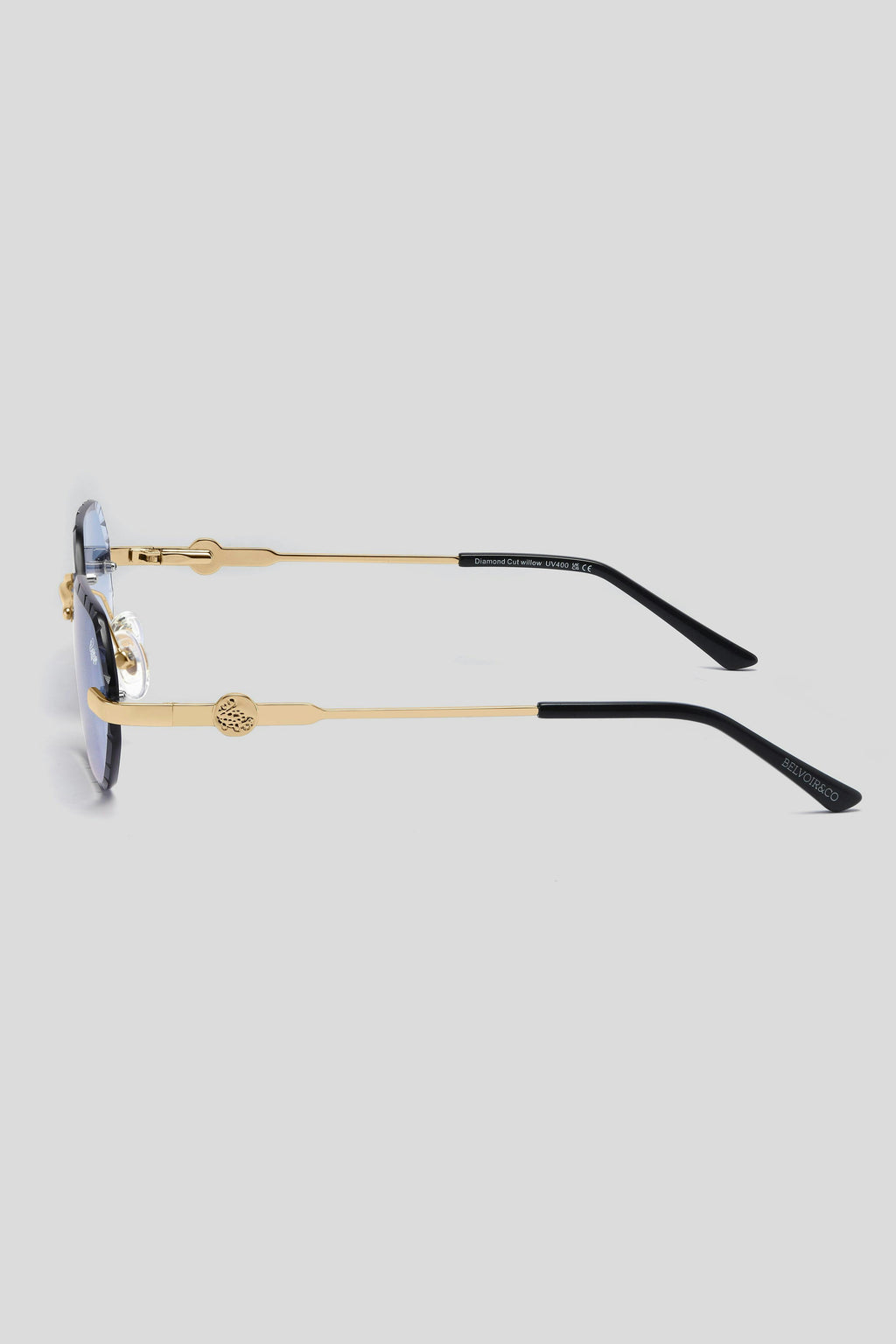 Diamond Cut Willow Blue | Gold