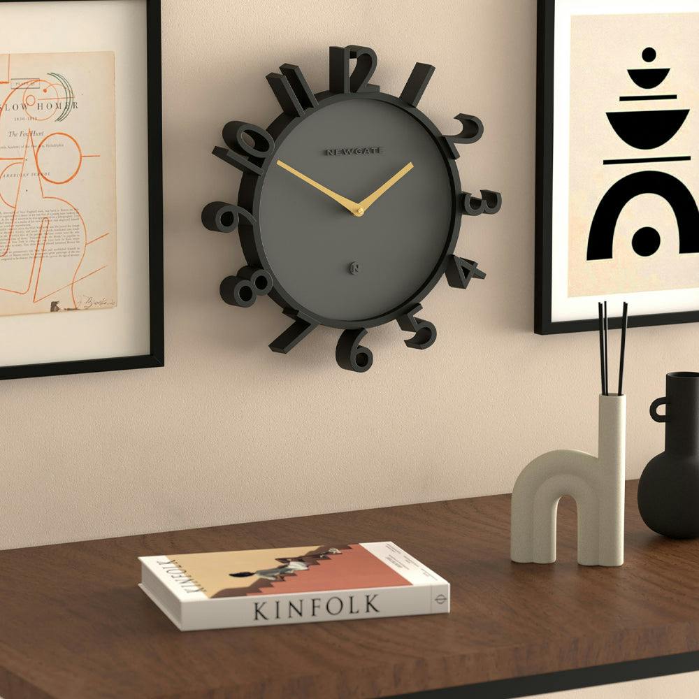 Newgate Monorail Wall Clock-Black