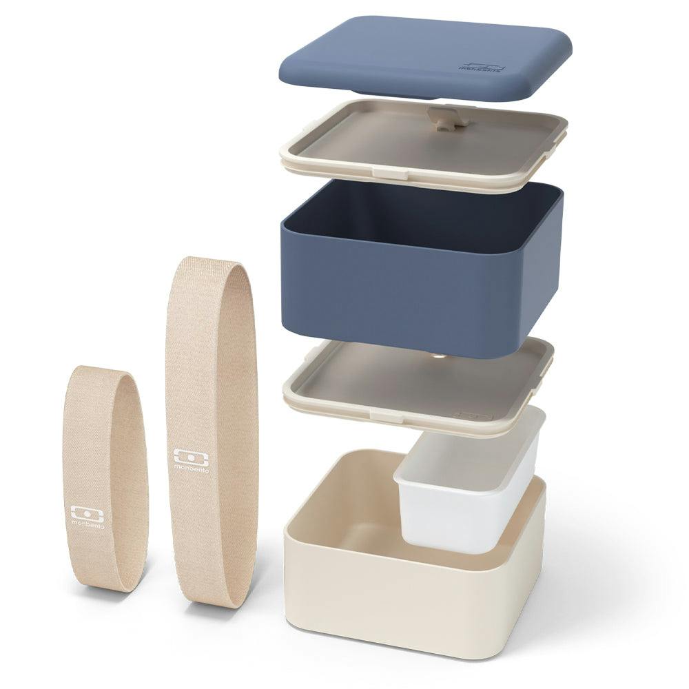 Monbento Mb Square Bento Box - Blue Natural