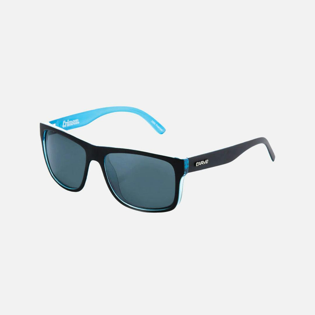 Crimson - Polarized Matte Black, Cyan Frame Sunglasses