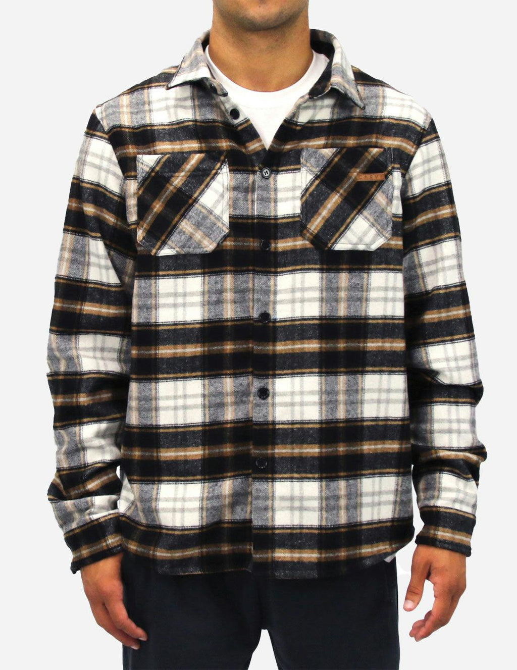 DENVER - Men’s Long Sleeve Flannel Shirt - Muted/Charcoal