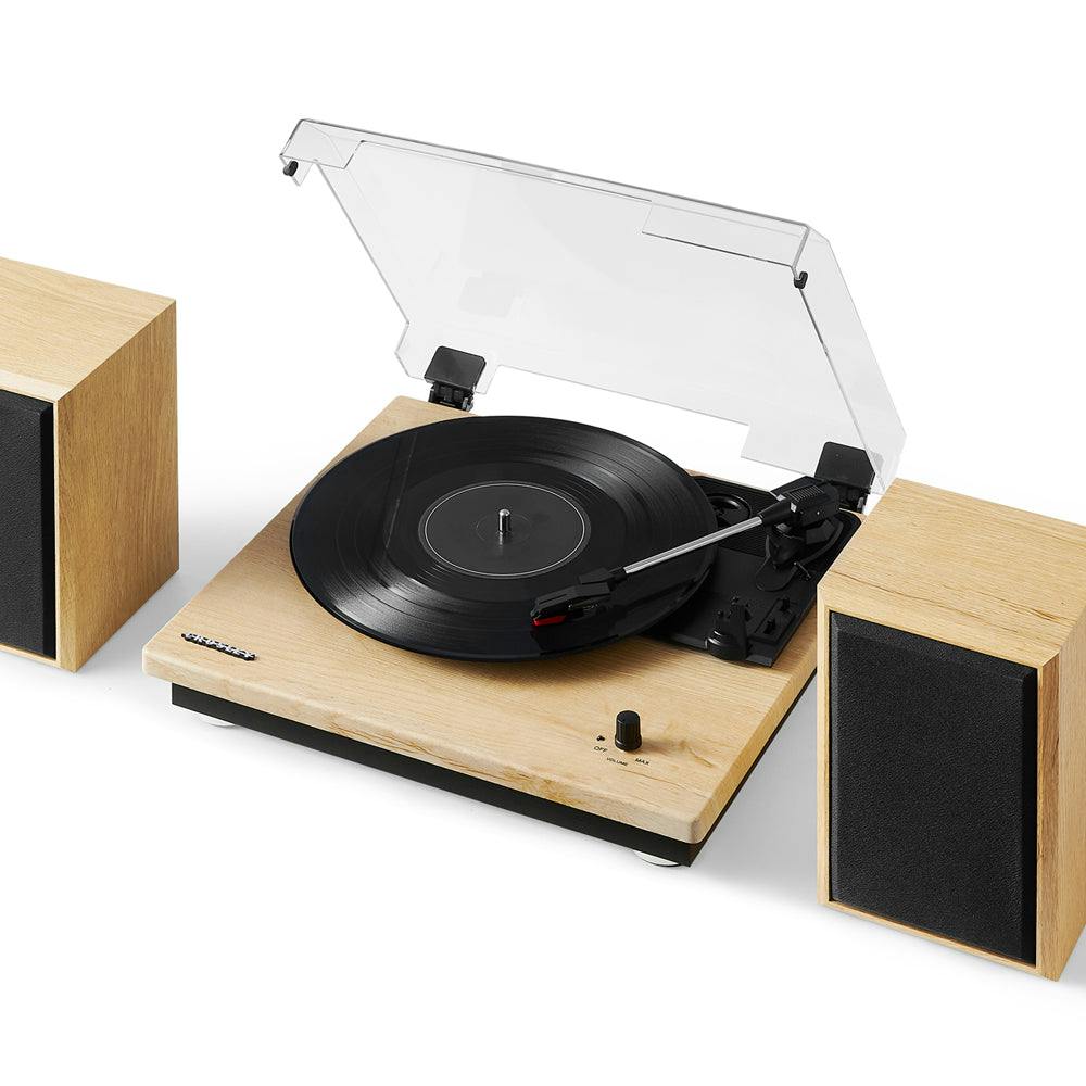 Crosley Brio Record Player Shelf System With Speakers - Natural