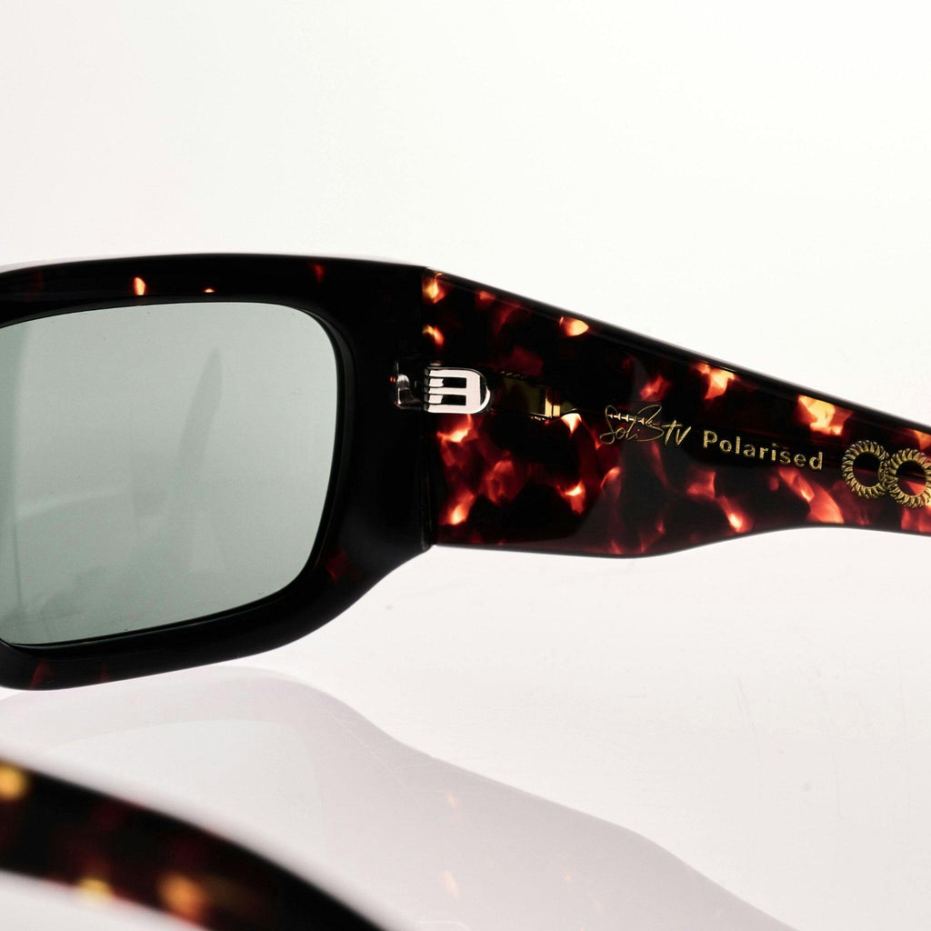 SoliTV Gloss Havana Tort | Green Polarised Bio Lens