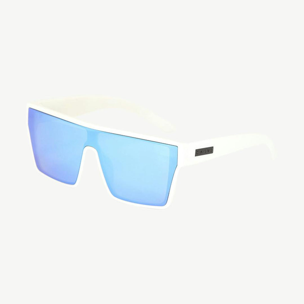 Voodoo - Matte white Frame Grey Blue White Iridium Lens