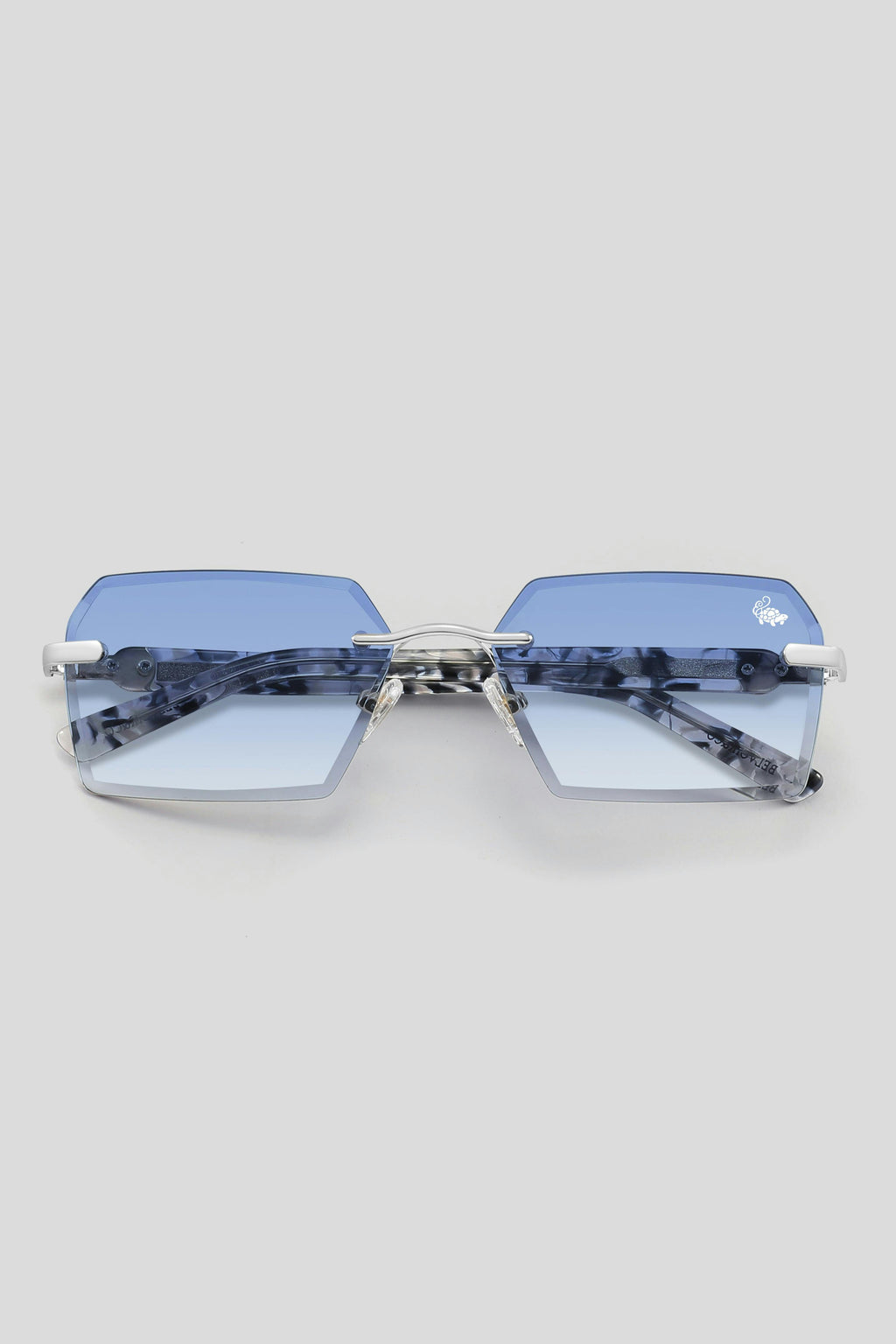 Kennedy White Marble Silver | Blue