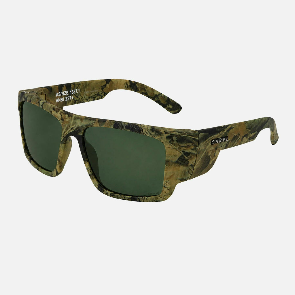 VOLLEY SAFETY WITH CAMO FRAME AND GREY POLARIZED LENS