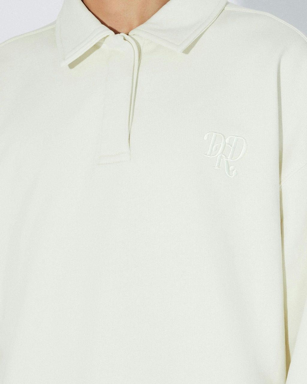 Brady Collar Sweat - Ecru Mono