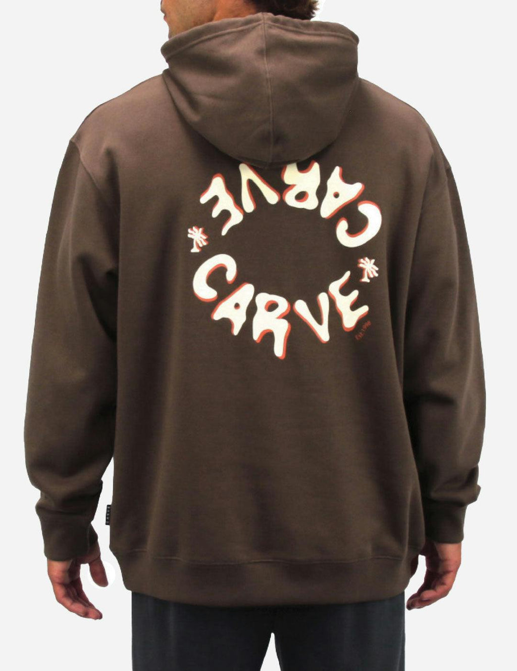 PARKER - Men’s Pullover Hoodie Fleece - Chocolate