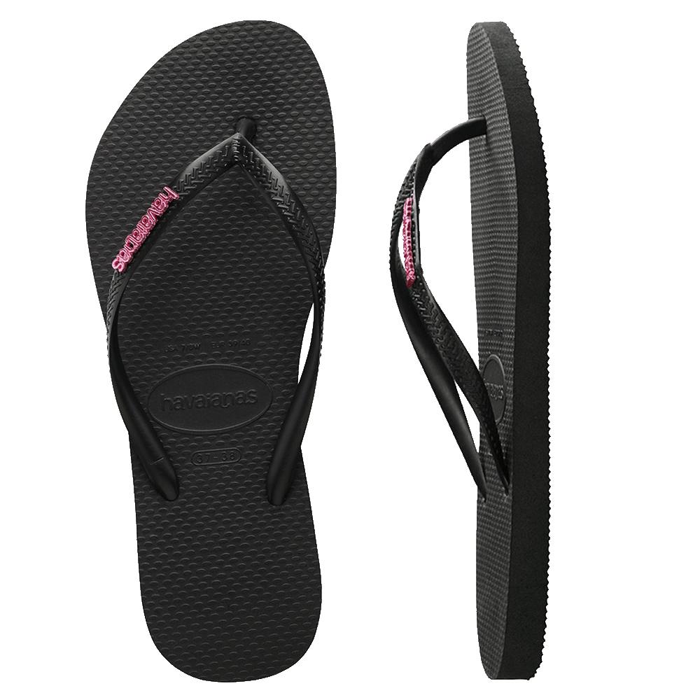 Slim Metal Logo Thongs
