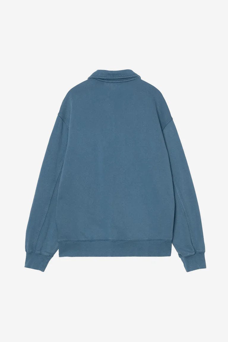 Carhartt WIP Half Zip Detroit Sweat in Blue River Stone Wash