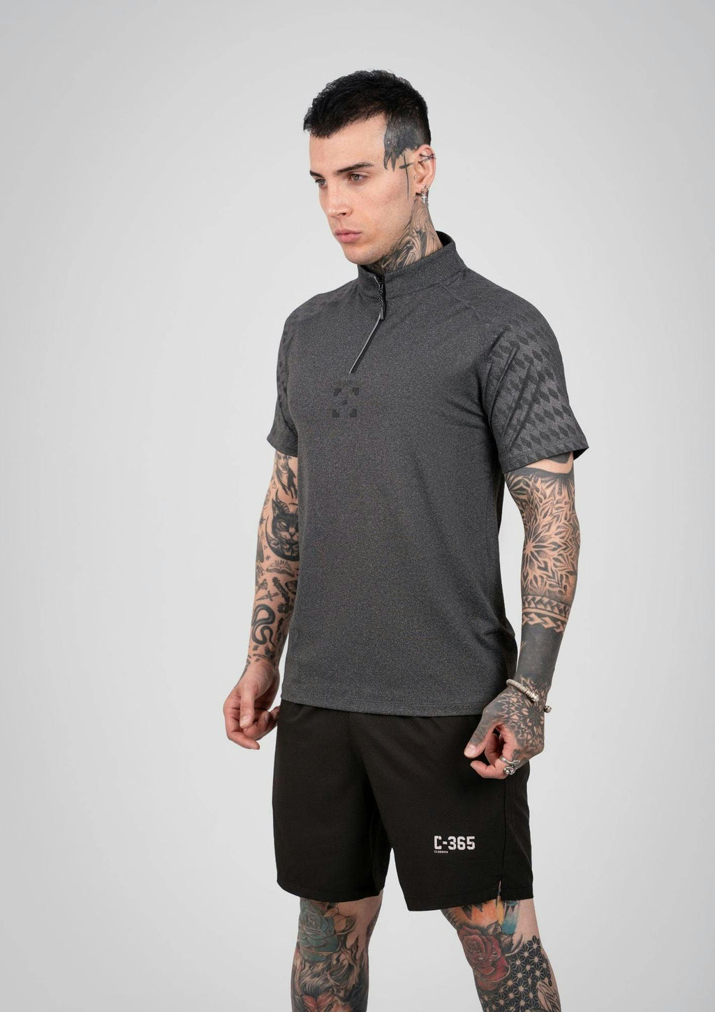 C-365 Motion Zip Tee (Model 823302) - Grey