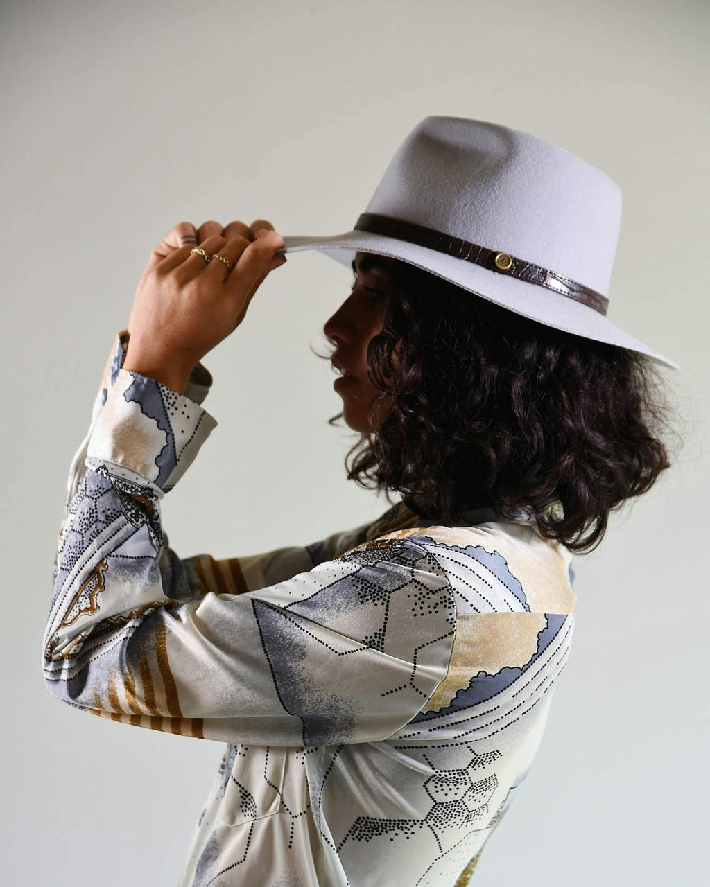 THe DiNgo Felt Hat- Grey
