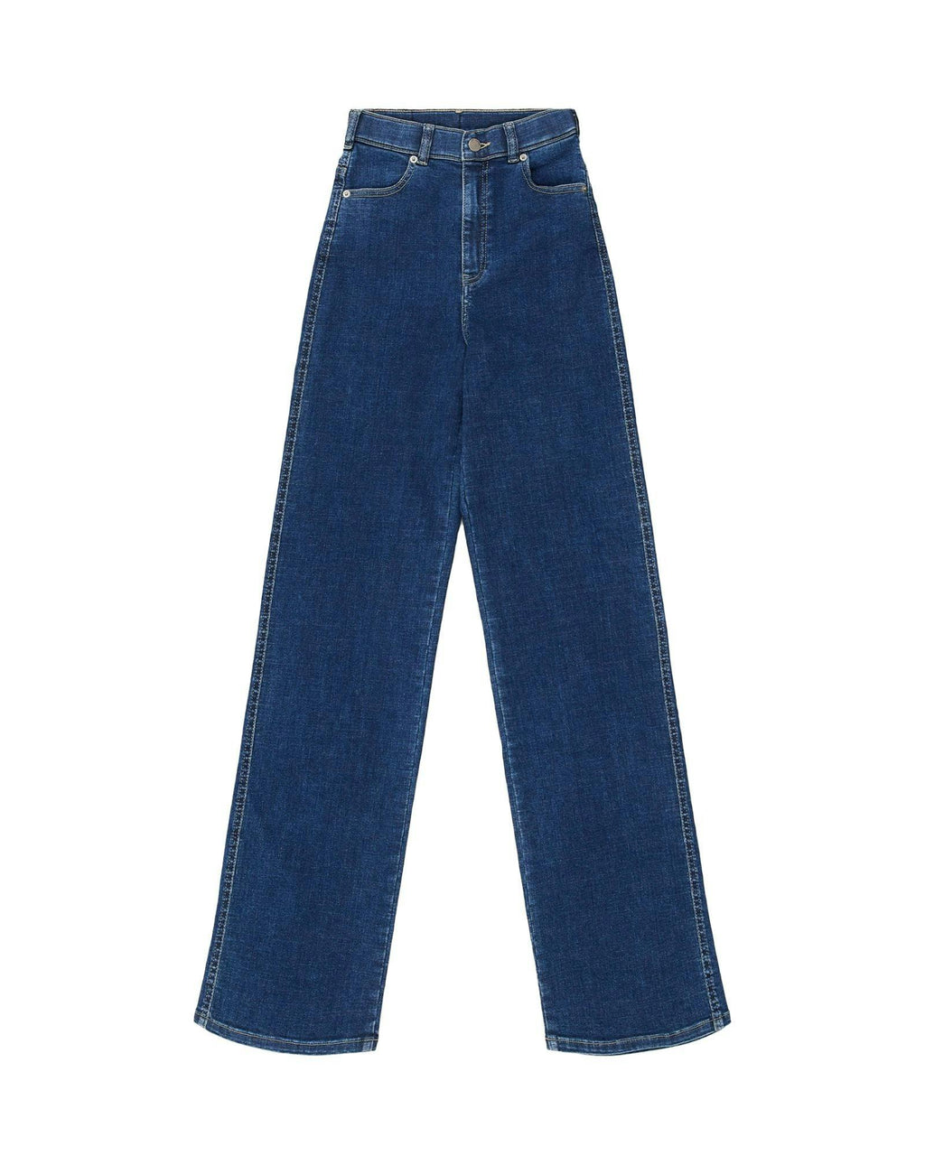 Moxy High Straight Jeans - Vale Dark Plain Contrast