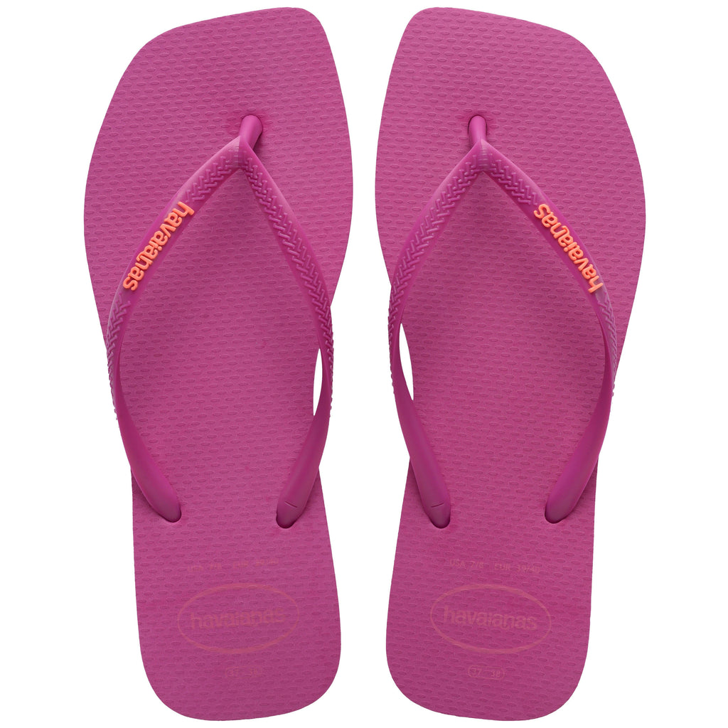 Slim Square Toe Logo Thongs