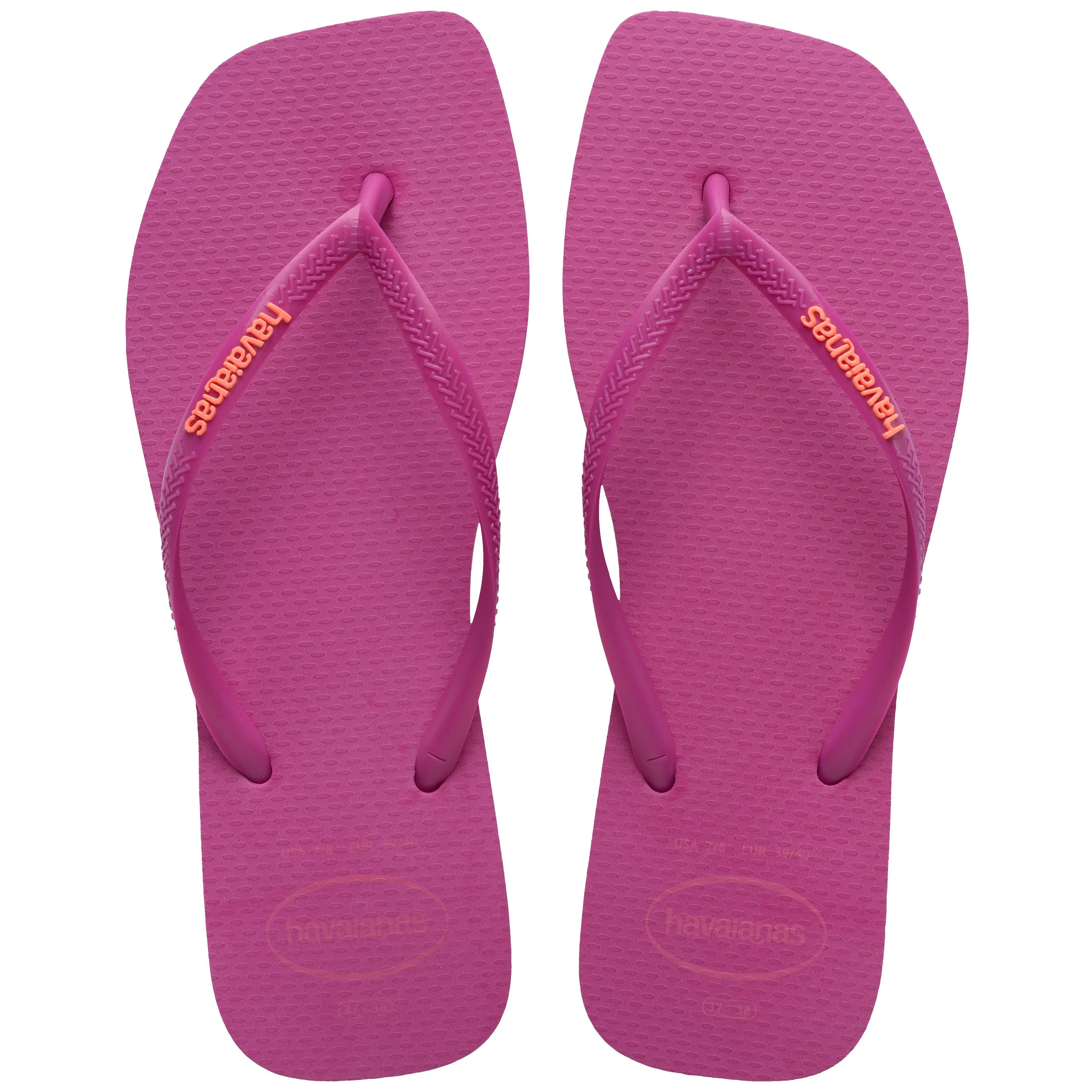 Slim Square Toe Logo Thongs