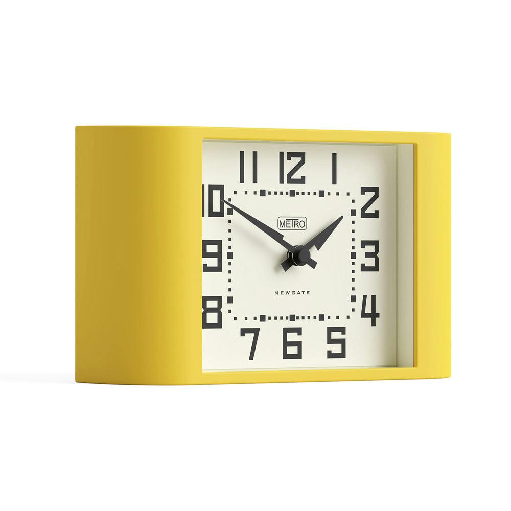 Newgate Mini Metro Mantel Clock-Yellow