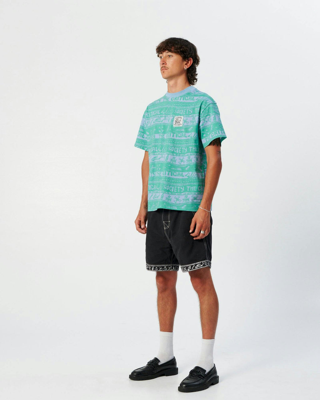 Wedd Stripe Tee - Blue