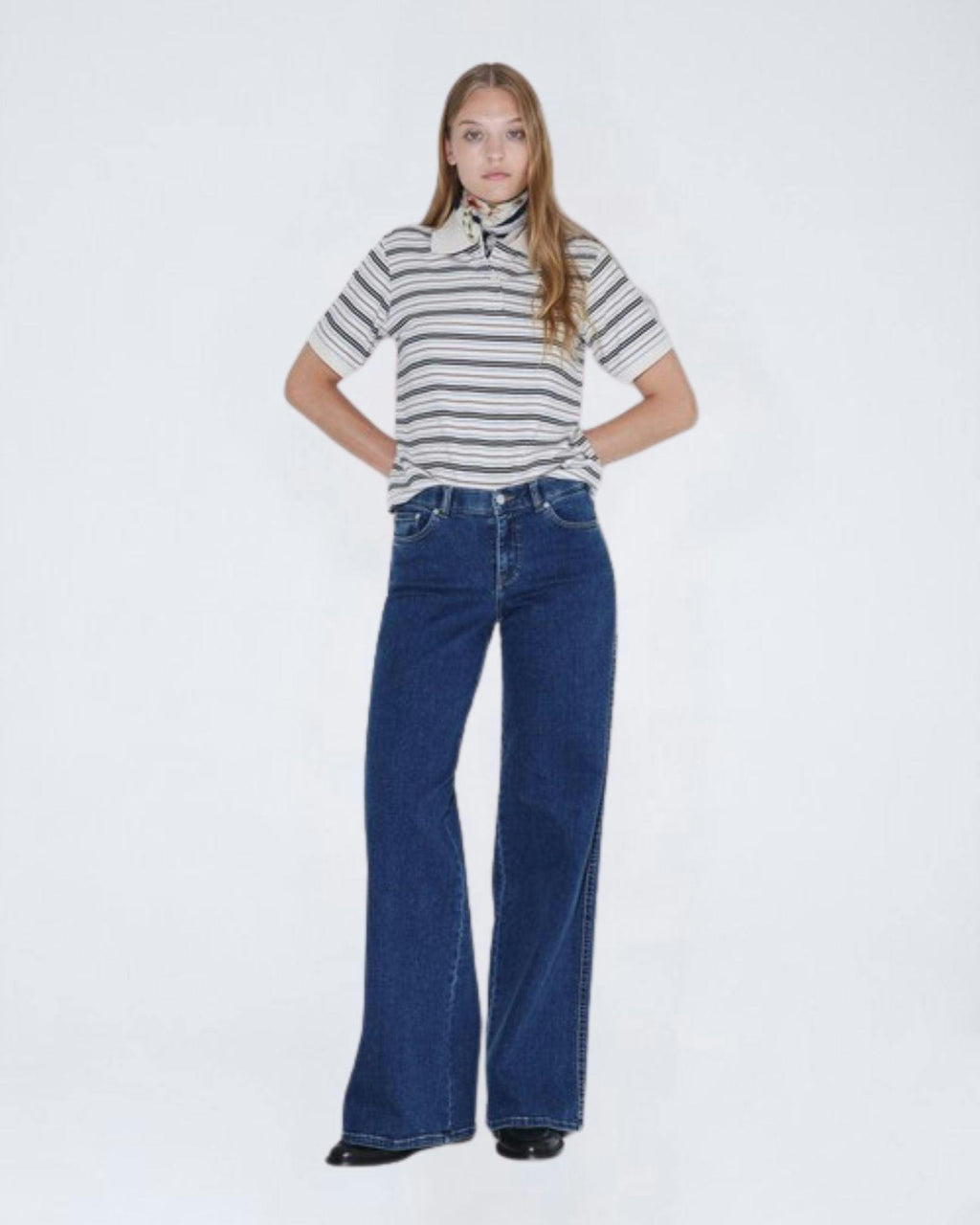 Zila Mid Wide Jeans - Vale Mid Plain