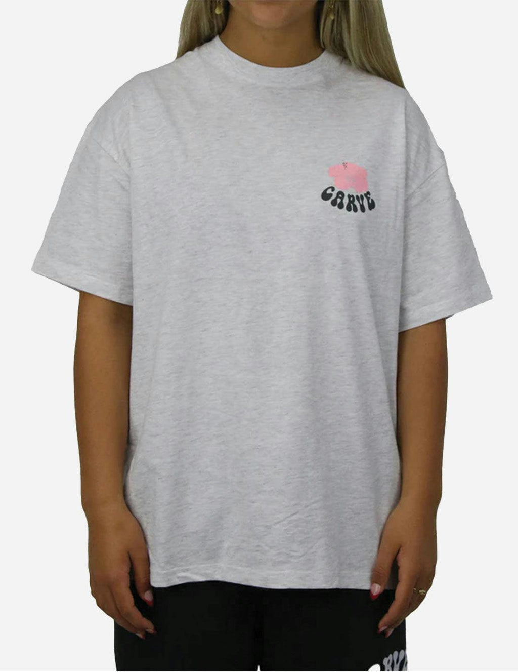 Golden Hour - Girls Short Sleeve Tee - White Marle