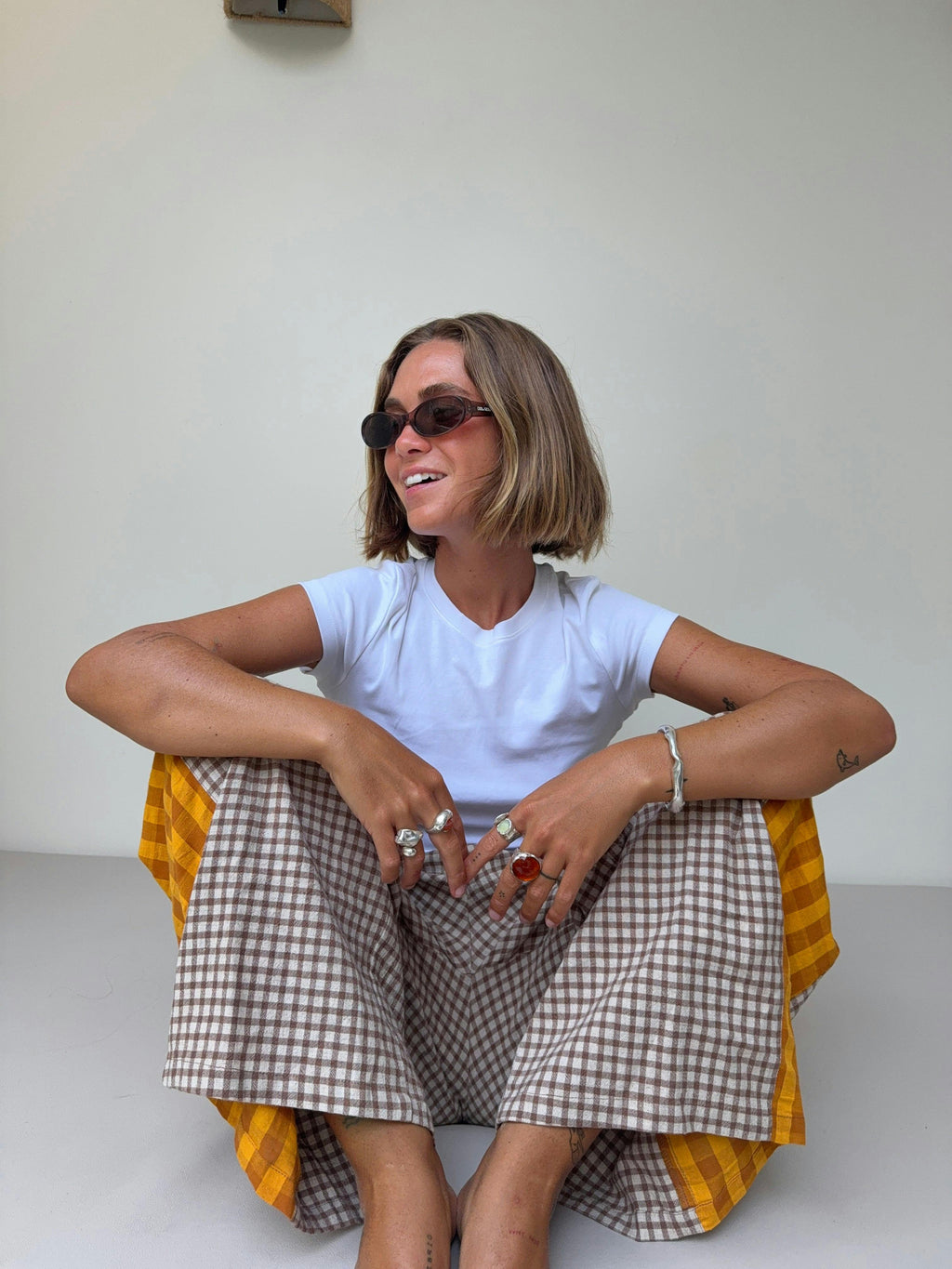 Patchwork Pant in Ginger Gingham