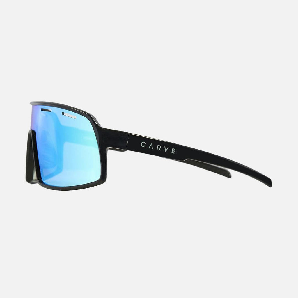 Sierra - Frame: Gloss Black   Lens: Rose with External Blue Iridium Lens plus Venting
